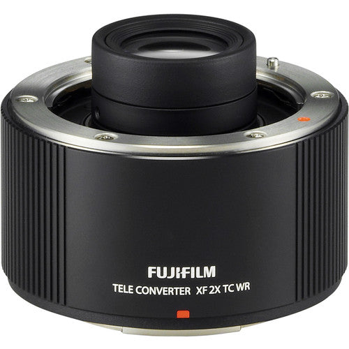 Fujifilm XF 2.0x TC WR Teleconverter – doubles focal length of XF telephoto lenses with weather-sealed reliability.