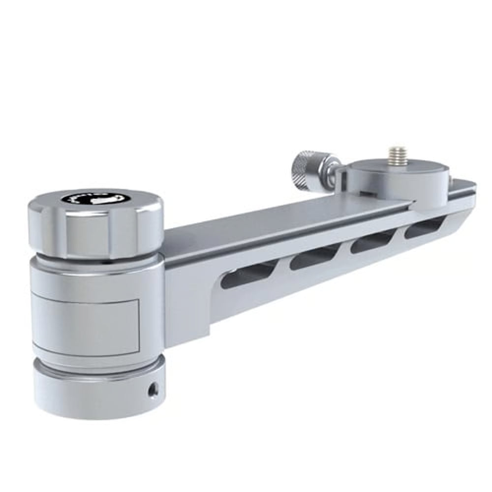 The GimPro Swivel Arm transforms a single-pivot pint to a multi-angle mount, designed to work with the GimPro Hide clamp as well as the Pipe Clamp.
