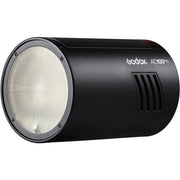 Black Godox AD100Pro studio light on a white background