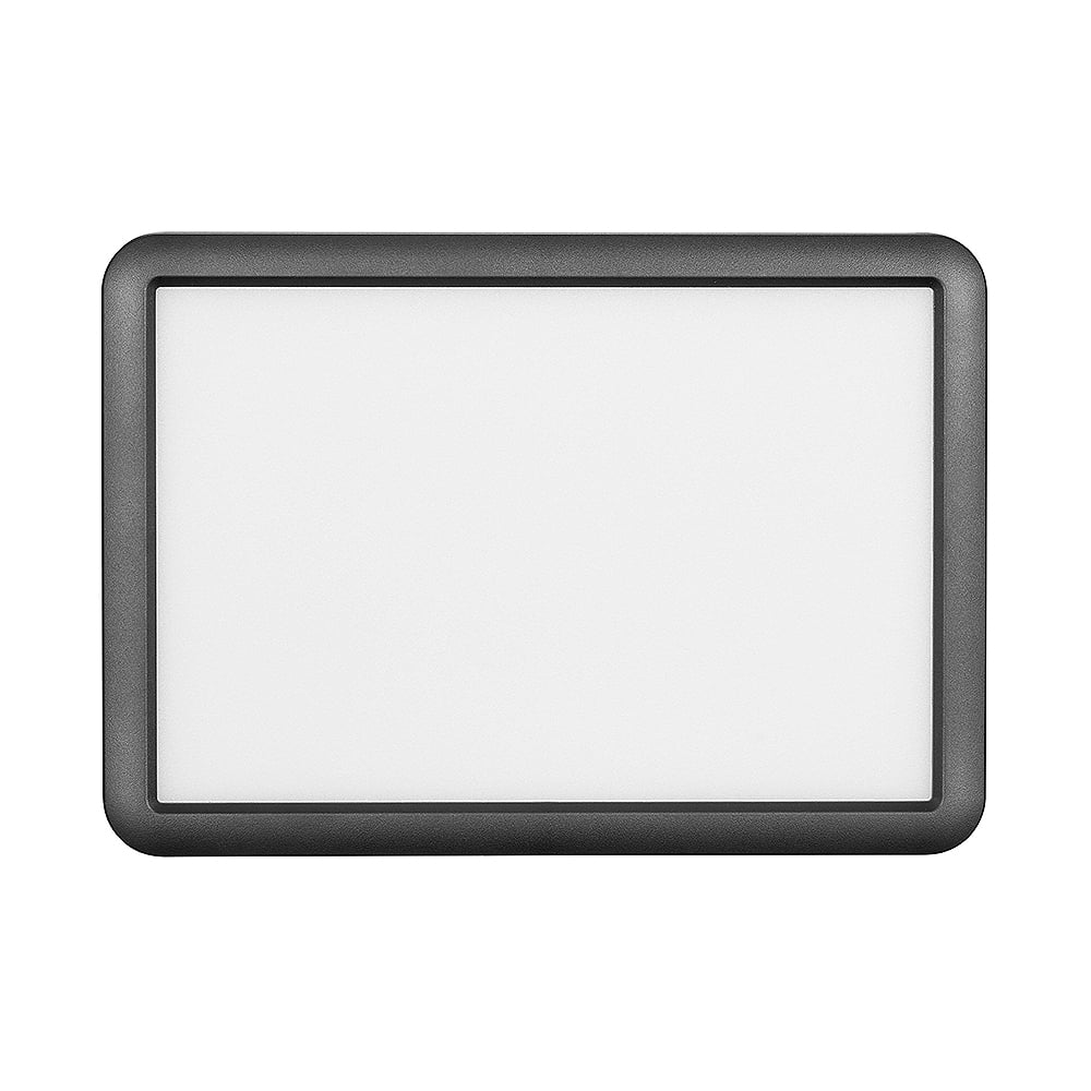 Godox LDP18BI Bi-Colour LED Video Light Panel mounted on camera, showing adjustable colour temperature and compact, portable design.