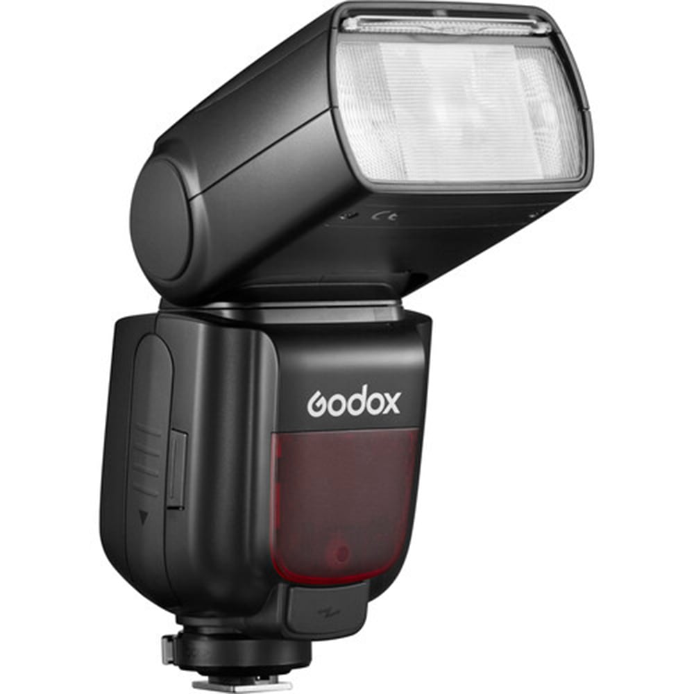 Godox TT685C II Canon flash with tilt/rotate head, TCM manual mode, wireless master/slave, and USB-C for firmware updates.