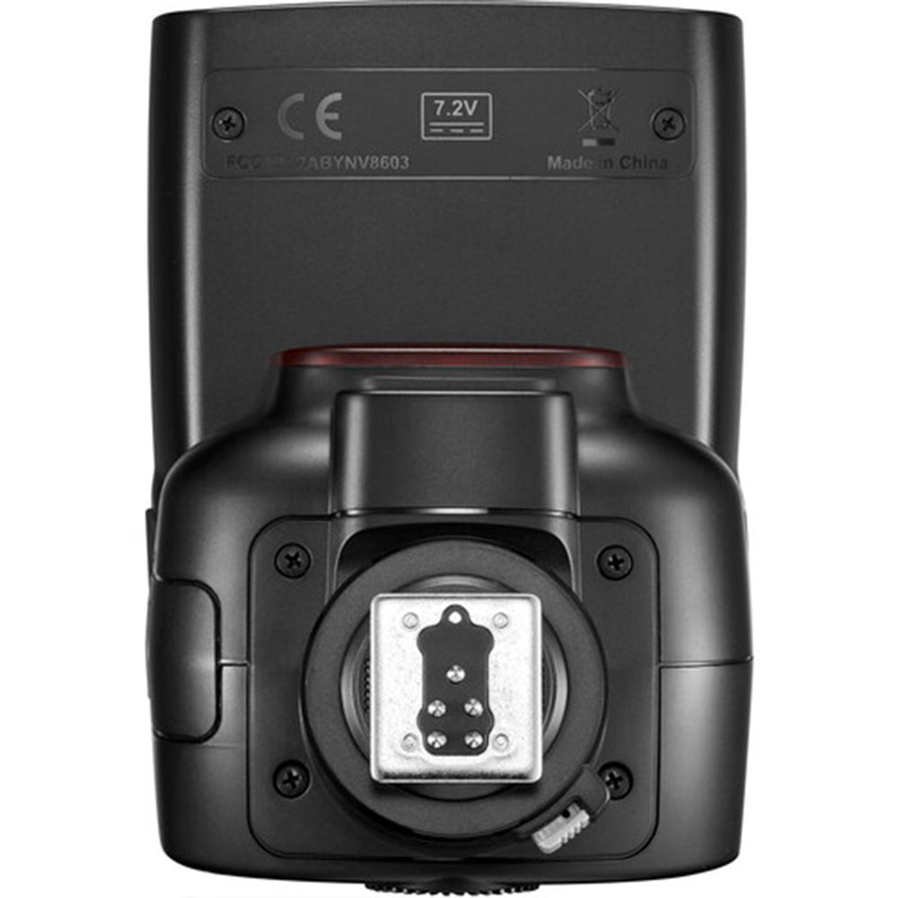 Godox TT685C II Canon flash with tilt/rotate head, TCM manual mode, wireless master/slave, and USB-C for firmware updates.
