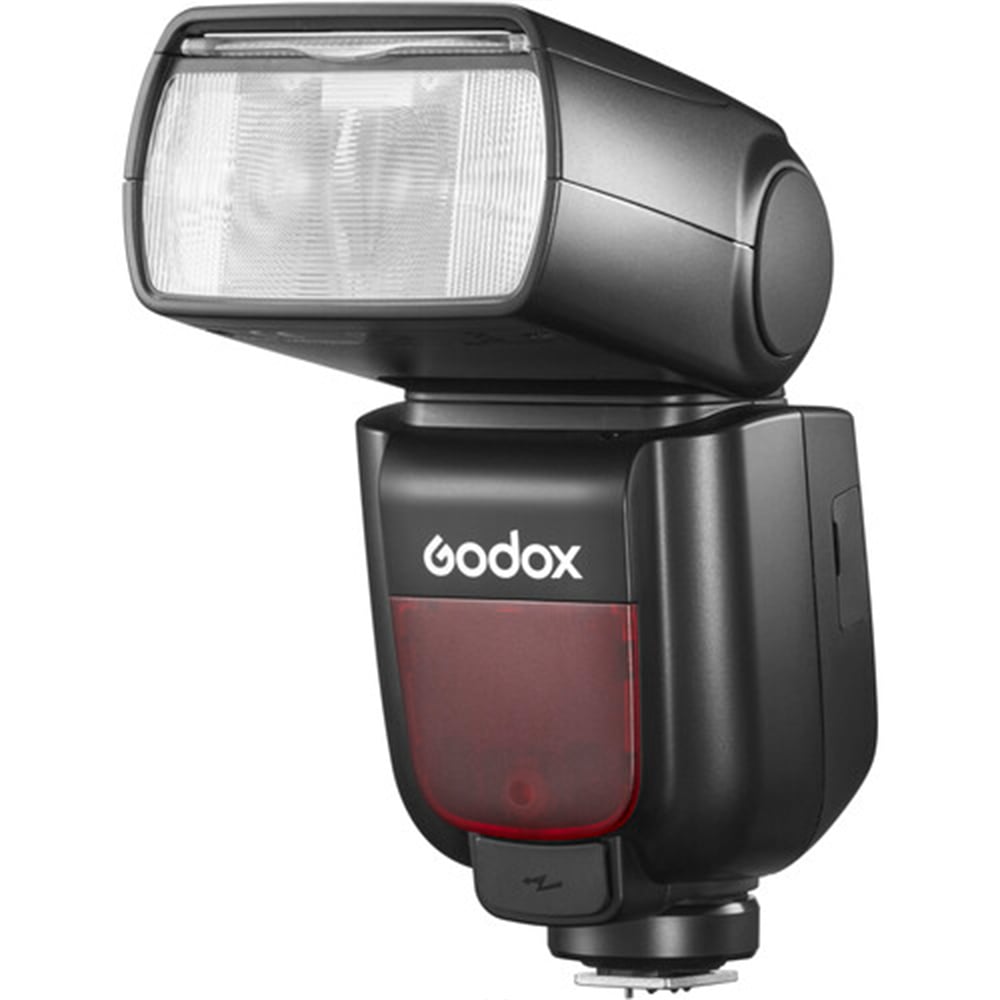 Godox TT685C II Canon flash with tilt/rotate head, TCM manual mode, wireless master/slave, and USB-C for firmware updates.