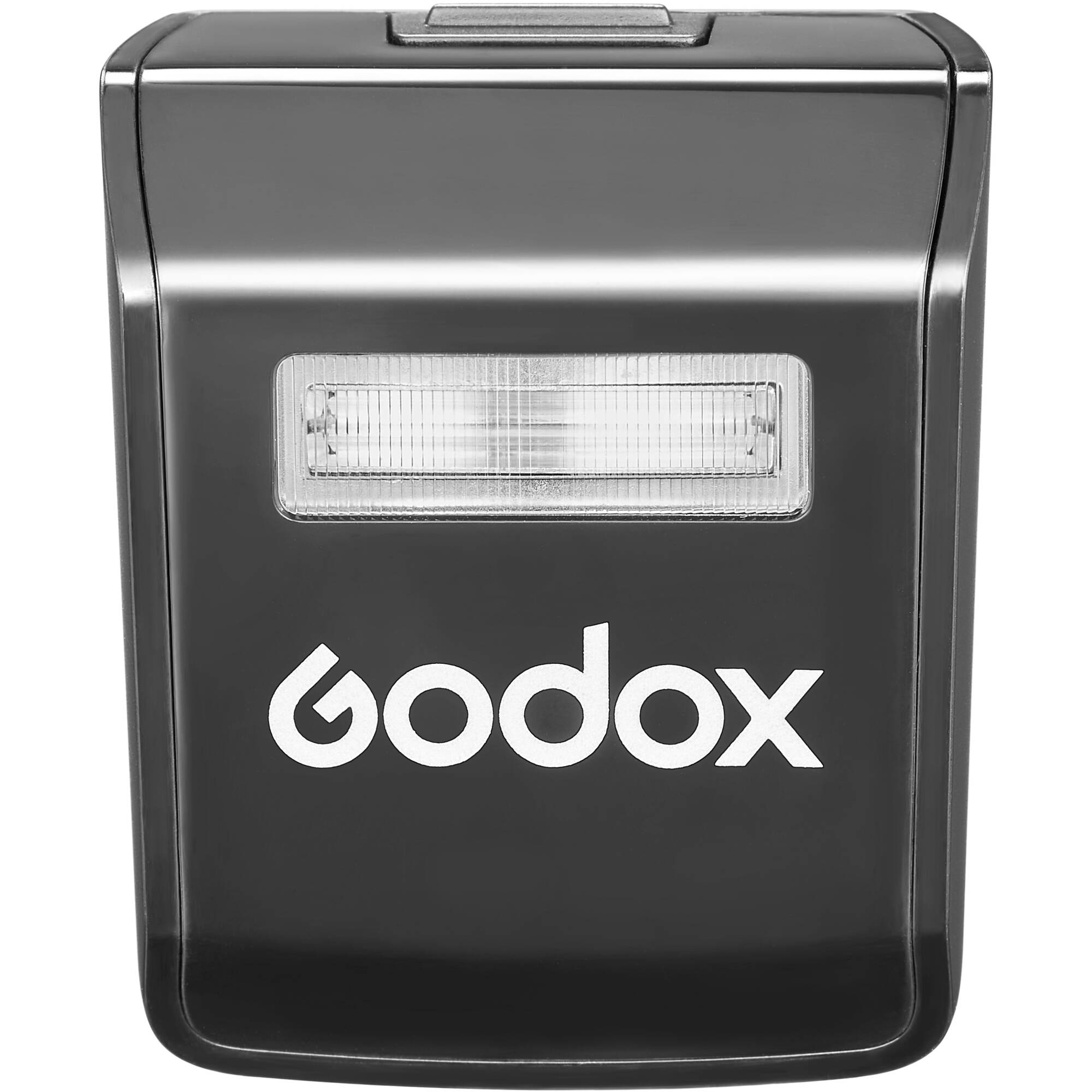 Godox V1 Pro round-head speedlight for Nikon — circular TTL flash head with detachable sub-flash, built-in modeling LED, and rechargeable lithium-ion battery grip.