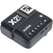 Godox X2T-S TTL Wireless Flash Trigger Transmitter for Sony – 2.4GHz wireless system with 100m range, high-speed sync up to 1/8000s, Bluetooth control via GodoxPhoto app, 5 groups, 32 channels, backlit LCD, quick-lock hot shoe.