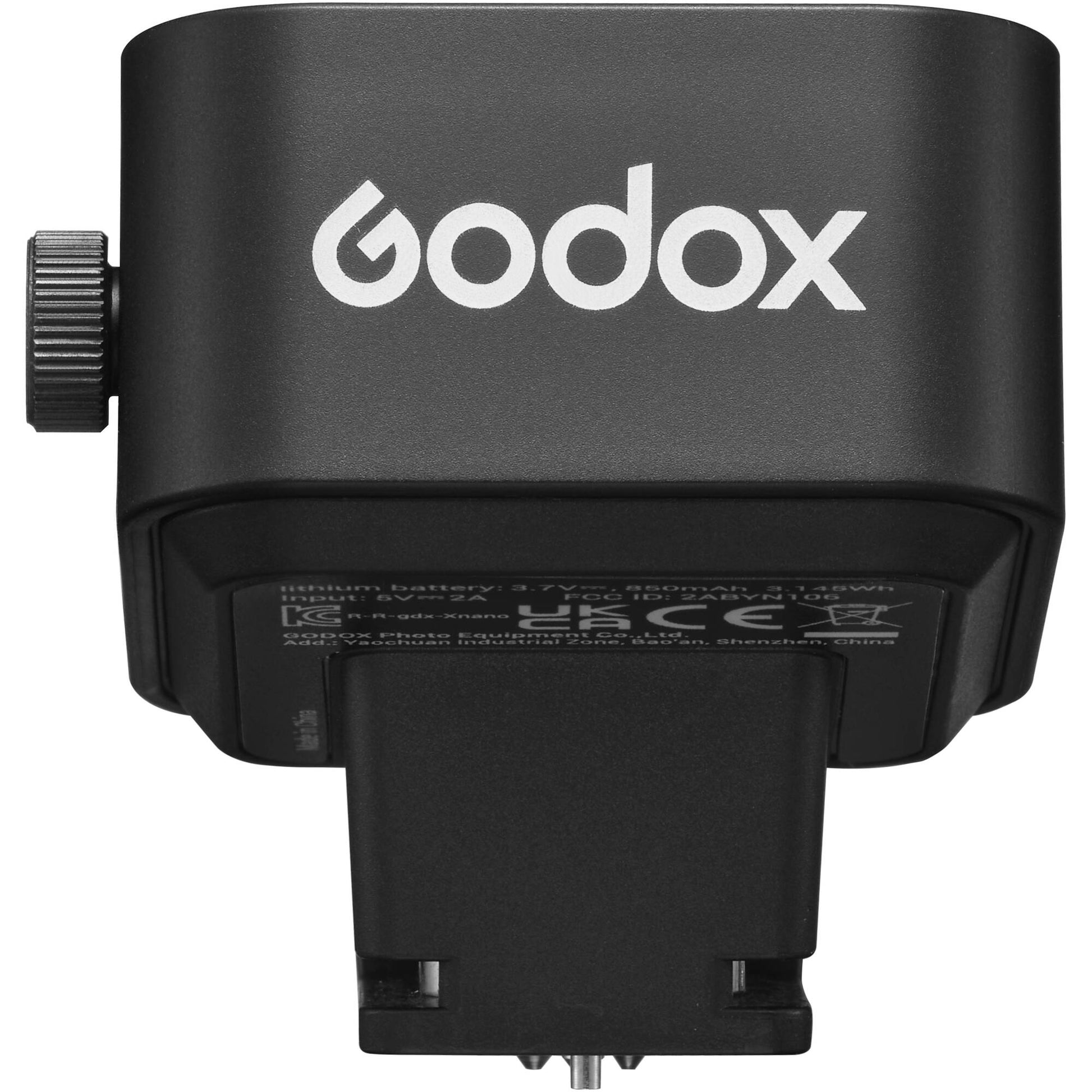 Godox X3 Touchscreen TTL Wireless Flash Trigger for Sony/Canon, compact black unit with OLED touchscreen, hot-shoe mount, and USB-C port.
