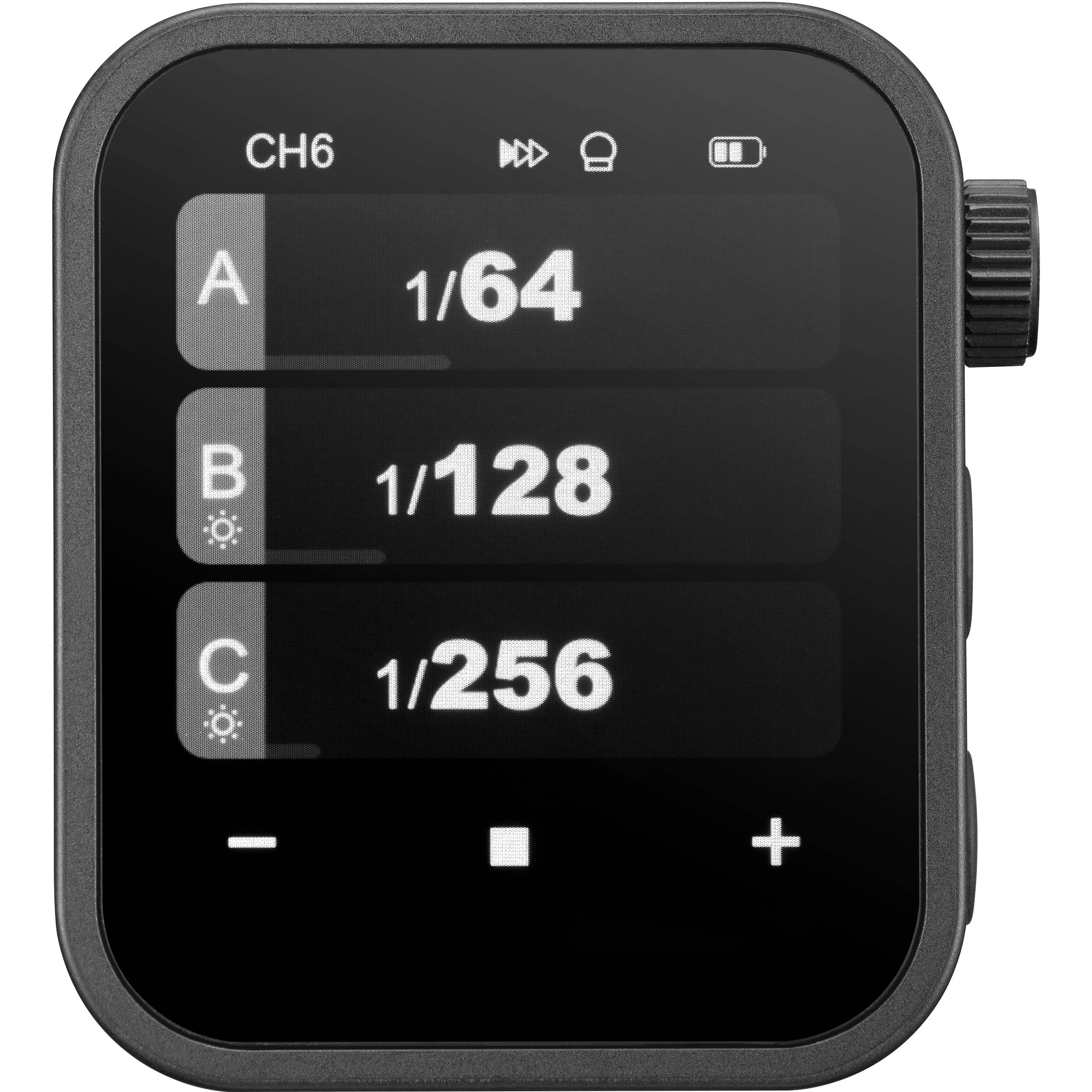 Godox X3 Touchscreen TTL Wireless Flash Trigger for Fujifilm — compact black unit with OLED touchscreen, hot-shoe mount, and USB-C port.