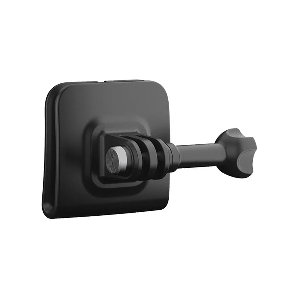 Black wall-mounted shower handle on a white background
