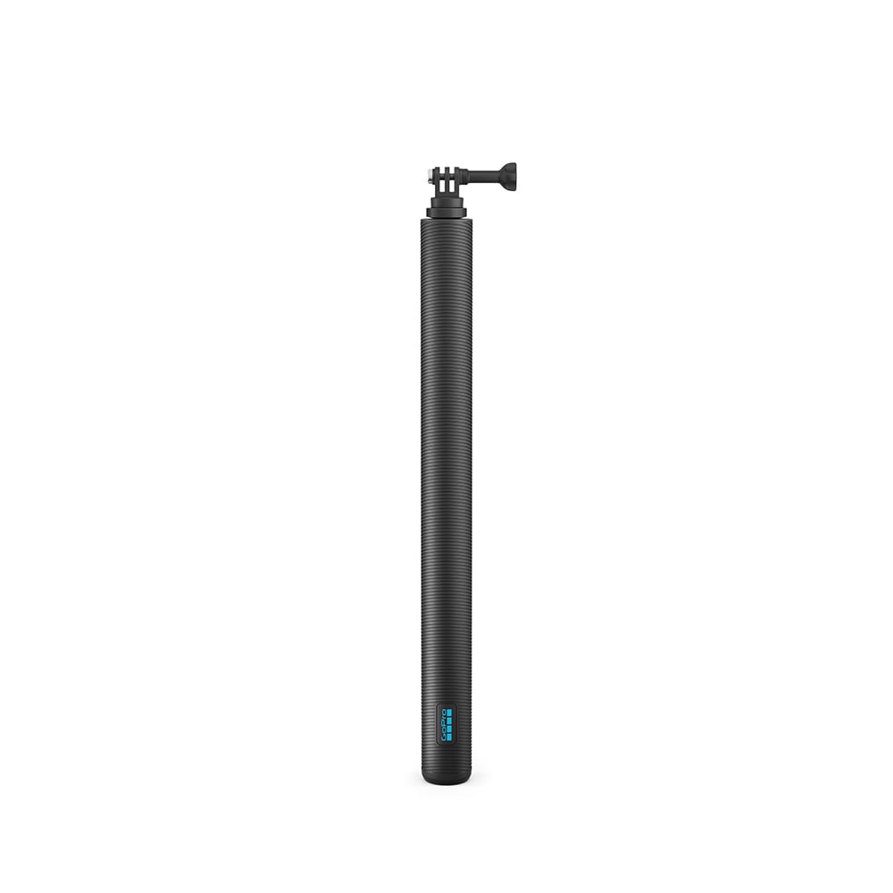 GoPro carbon fiber extension pole extending from 39cm to 2.7m, ultra-lightweight and durable, designed for wide-angle and selfie shots, with secure mounting for all GoPro cameras.