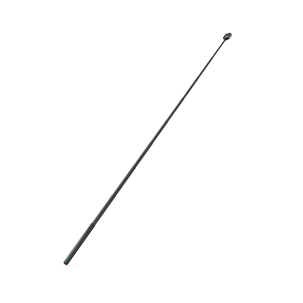 GoPro carbon fiber extension pole extending from 39cm to 2.7m, ultra-lightweight and durable, designed for wide-angle and selfie shots, with secure mounting for all GoPro cameras.