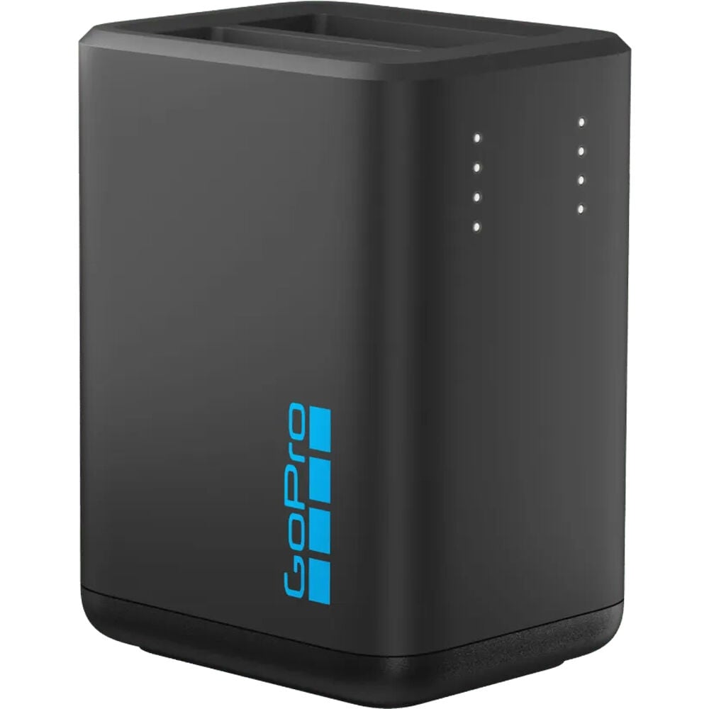 HERO13 Black Dual Battery Charger includes and charges two Enduro Batteries simultaneously and offering extended recording times.