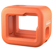 Orange protective case for GoPro cameras on a white background