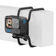 Action camera with screen displaying interface on a white background