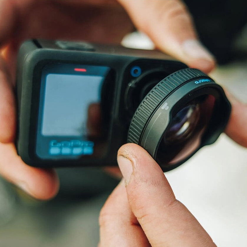 GoPro Macro Lens Mod for HERO13 Black – snap-on lens accessory designed for capturing detailed close-up shots with sharp focus and rich textures.