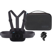 GoPro Sports Kit – includes Chesty, Pole Mount, and a compact case. Perfect for capturing hands-free, action-packed footage from every angle.