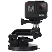 GoPro camera with suction cup mount on a white background