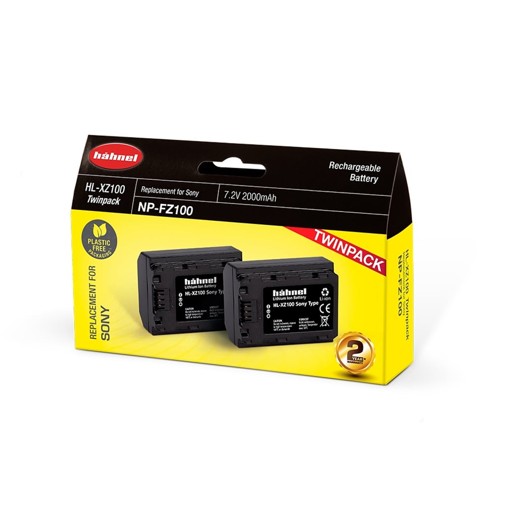 The Hahnel HL-XZ100 Twin Battery Pack is a high-performance replacement battery for the Sony NP-FZ100.
