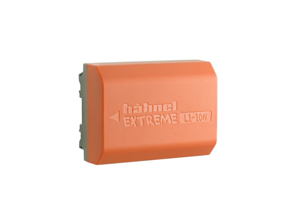Hahnel HLX-XZ100 Extreme rechargeable lithium-ion battery with 7.2V voltage and 2400mAh capacity, designed for Sony NP-FZ100 compatible cameras, featuring ultra-high capacity, shock-absorbing construction, and durability for extreme conditions.