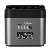 Hahnel Pro Cube 2 battery charger on a white background