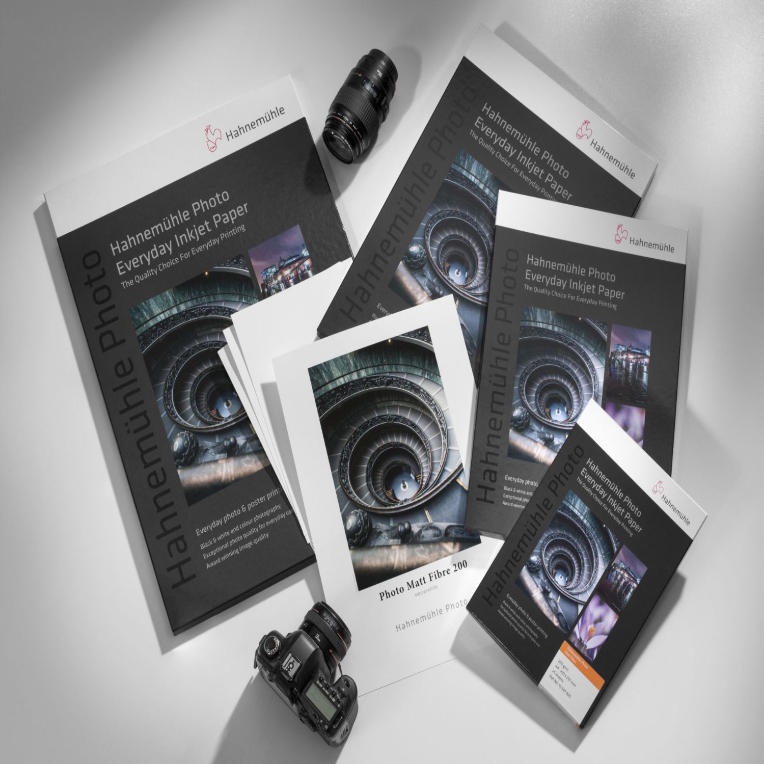 Get superior print quality with the Hahnemühle Photo Paper Matt Fibre A4 200 Paper, featuring a smooth matte finish for vibrant, detailed photo prints.