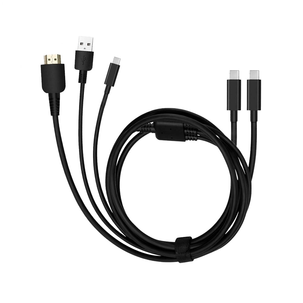 The 3-in-2 cable is essential for Huion Kamvas Pro 19 and RDS-220, combining power, data, and USB to enable full tablet functionality and creativity.
