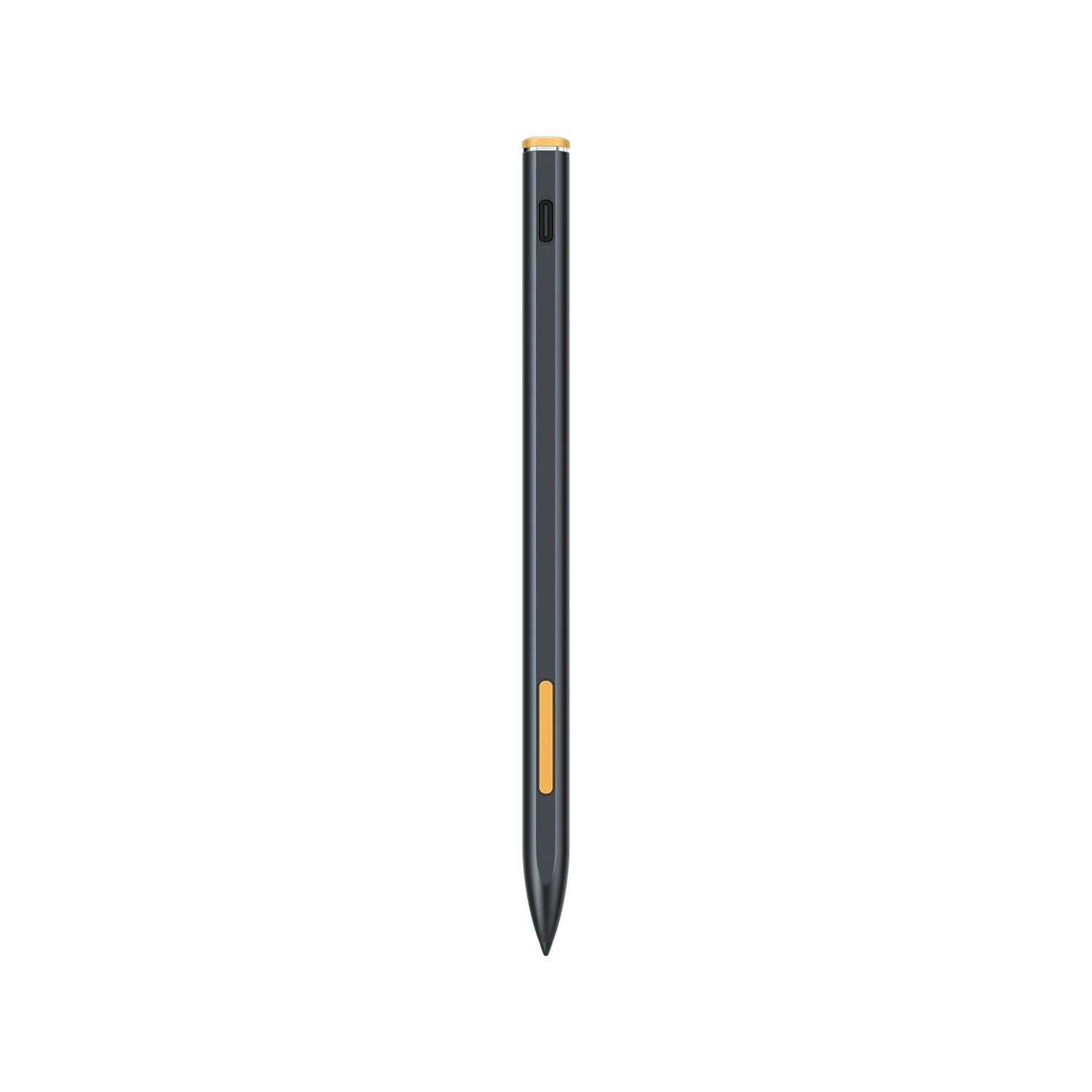 Huion Active Capacitive Stylus Pen for Chromebook in sleek black with tip and clip, designed for precise touch input on touchscreen devices.