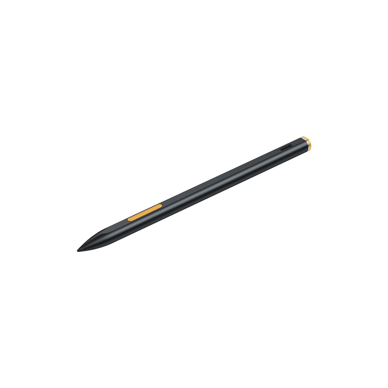 Huion Active Capacitive Stylus Pen for Chromebook in sleek black with tip and clip, designed for precise touch input on touchscreen devices.