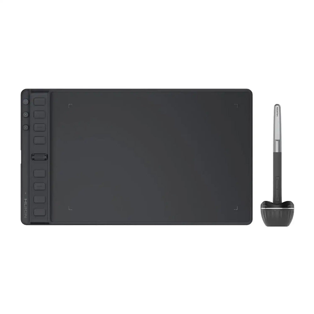 Huion Inspiroy 2 features a unique custom Scroller and 24 programmable shortcuts, streamlining your workflow on this advanced Huion drawing tablet.