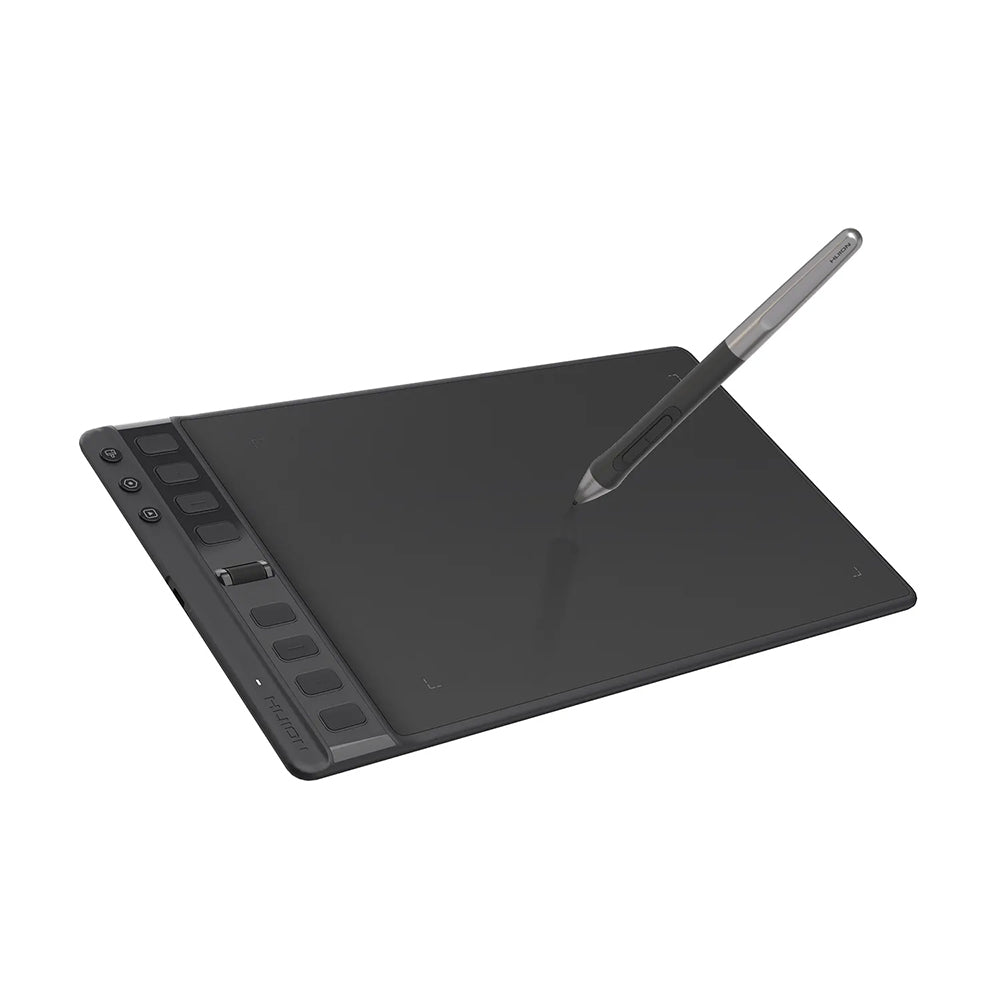 Huion Inspiroy 2 features a unique custom Scroller and 24 programmable shortcuts, streamlining your workflow on this advanced Huion drawing tablet.