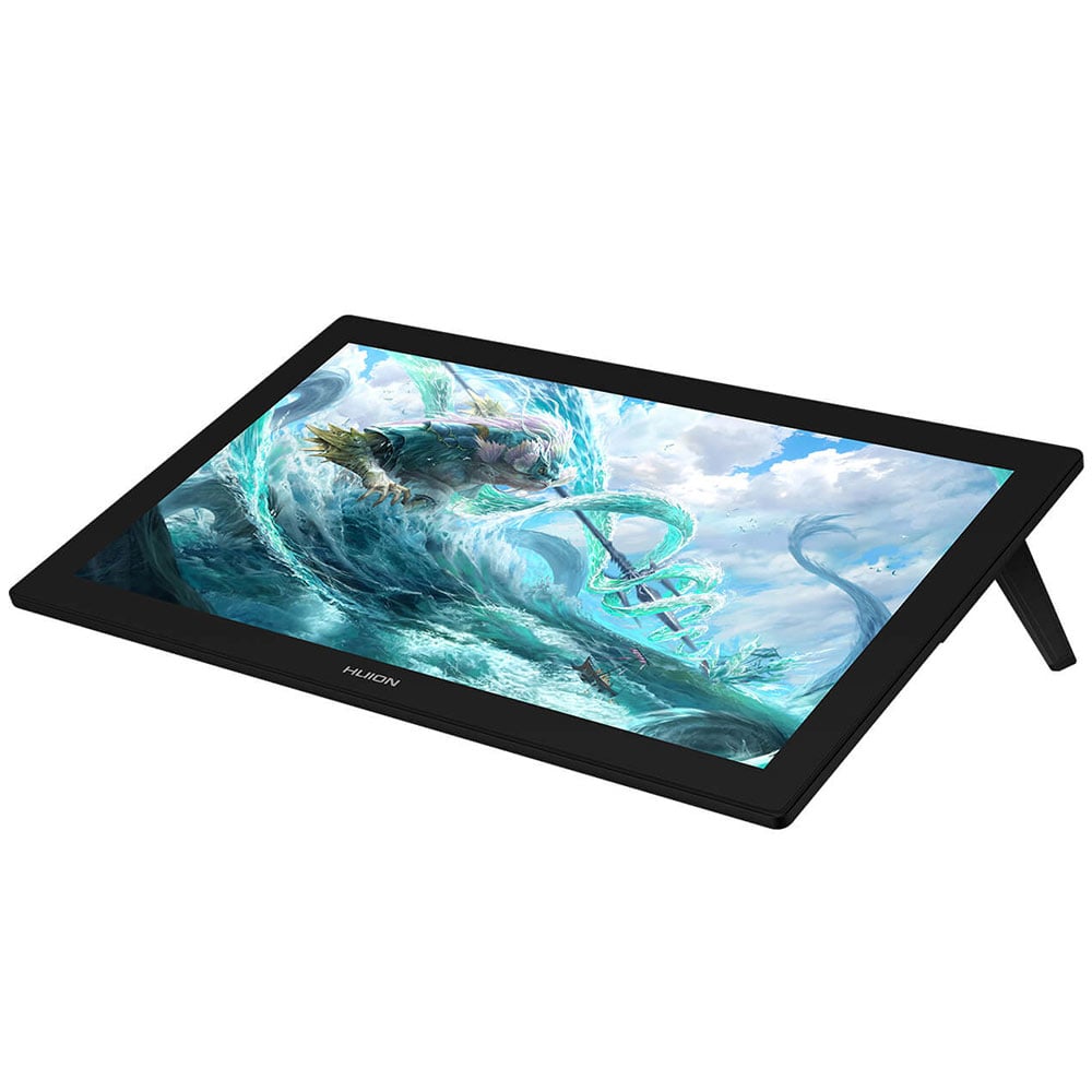 Huion Kamvas Pro 24 4K Pen Tablet features a 60.5cm screen with 4K UHD Resolution, 140% sRGB and 1.07 billion display colours.