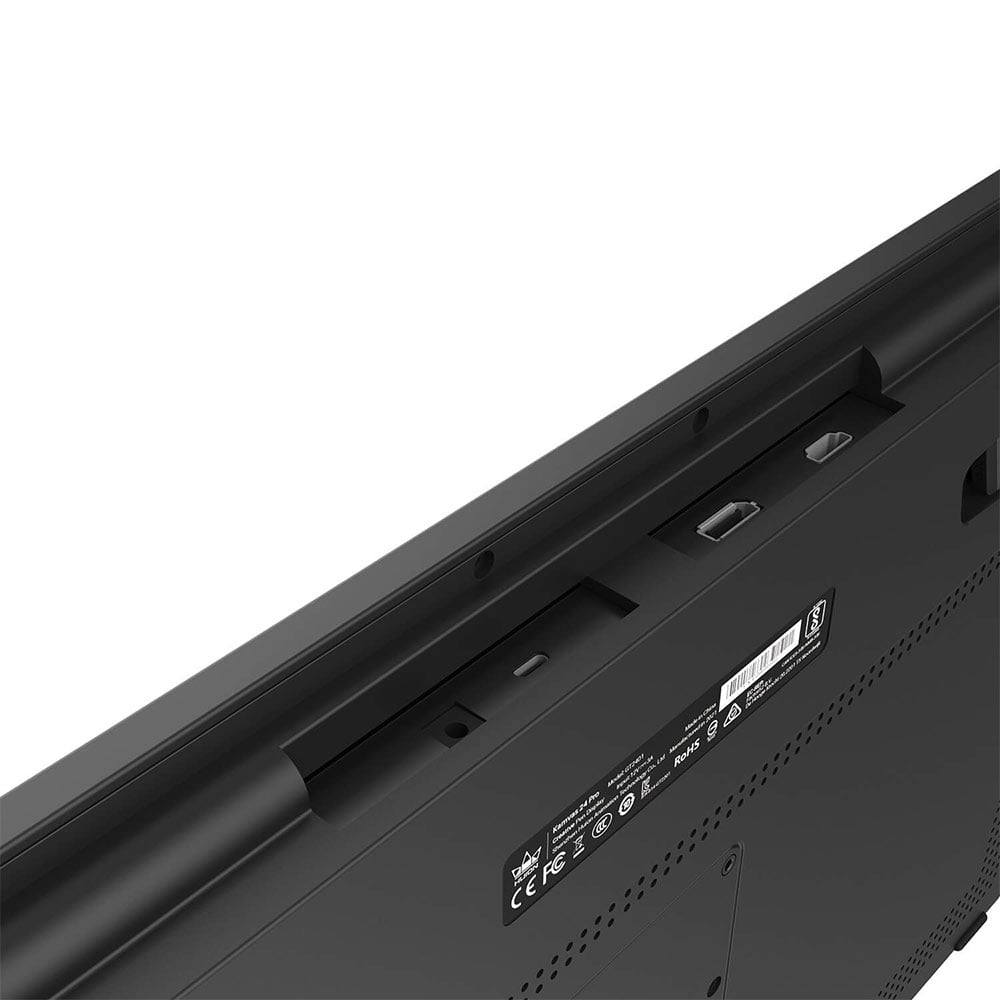 Huion Kamvas Pro 24 4K Pen Tablet features a 60.5cm screen with 4K UHD Resolution, 140% sRGB and 1.07 billion display colours.