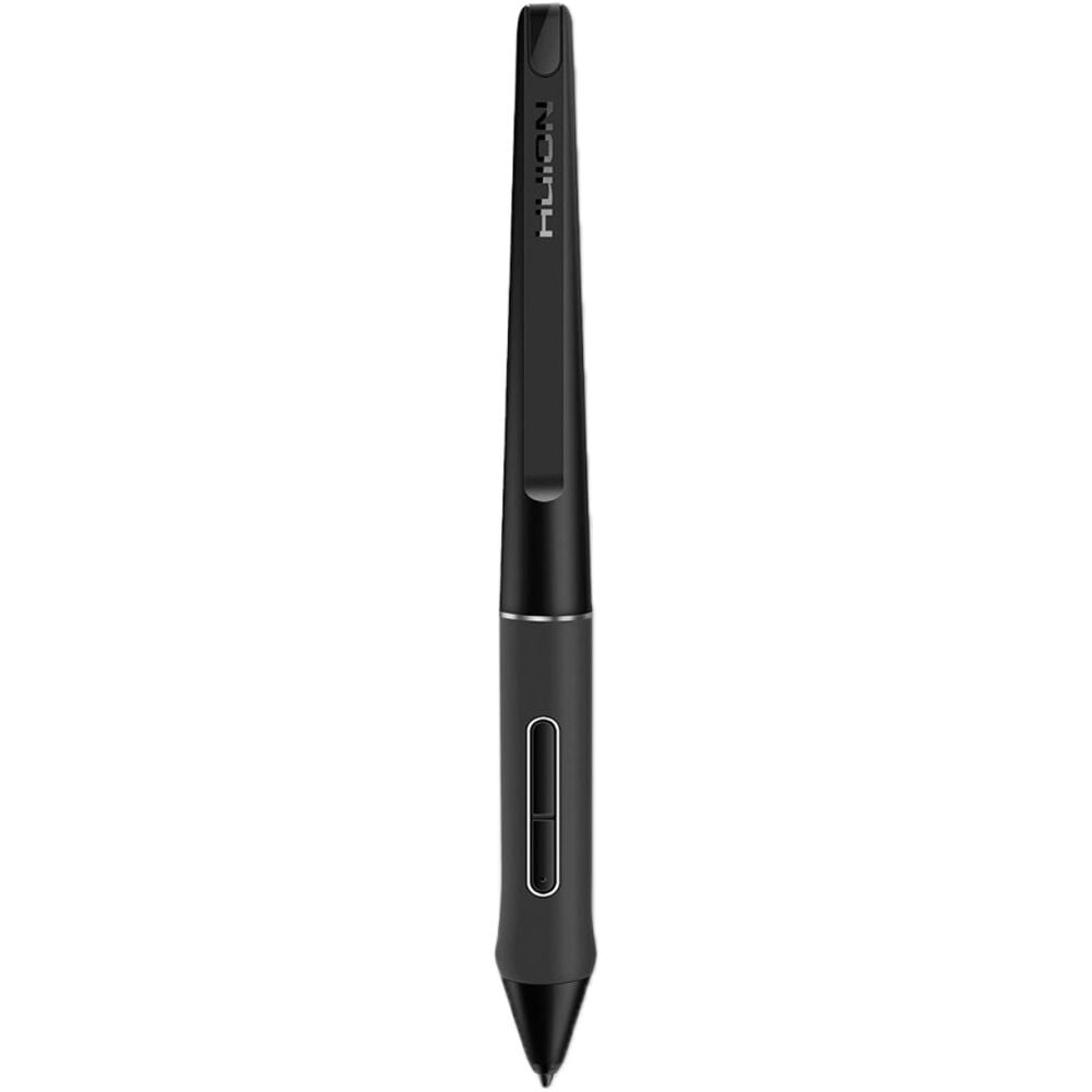 Black digital stylus with Huion branding on a white background
