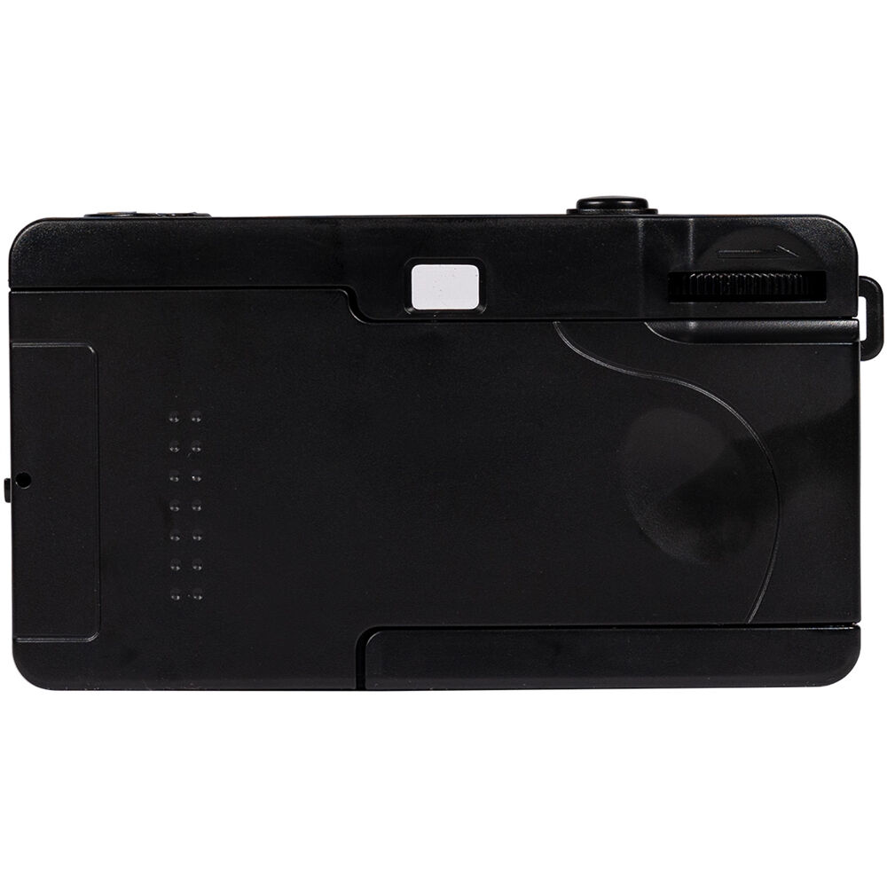 Ilford Sprite 35-II Film Camera in Black with retro design, fixed-focus 31mm lens, built-in flash, and 35mm film compatibility.