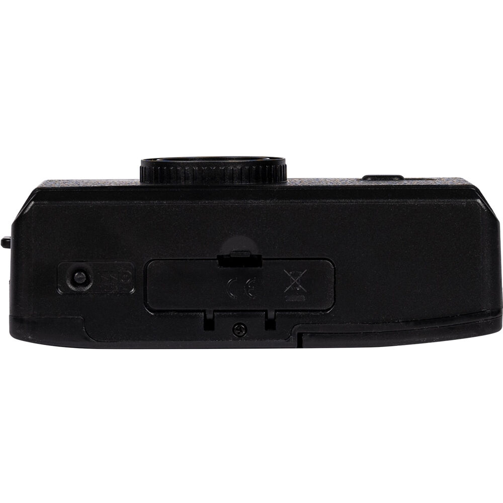 Ilford Sprite 35-II Film Camera in Black with retro design, fixed-focus 31mm lens, built-in flash, and 35mm film compatibility.