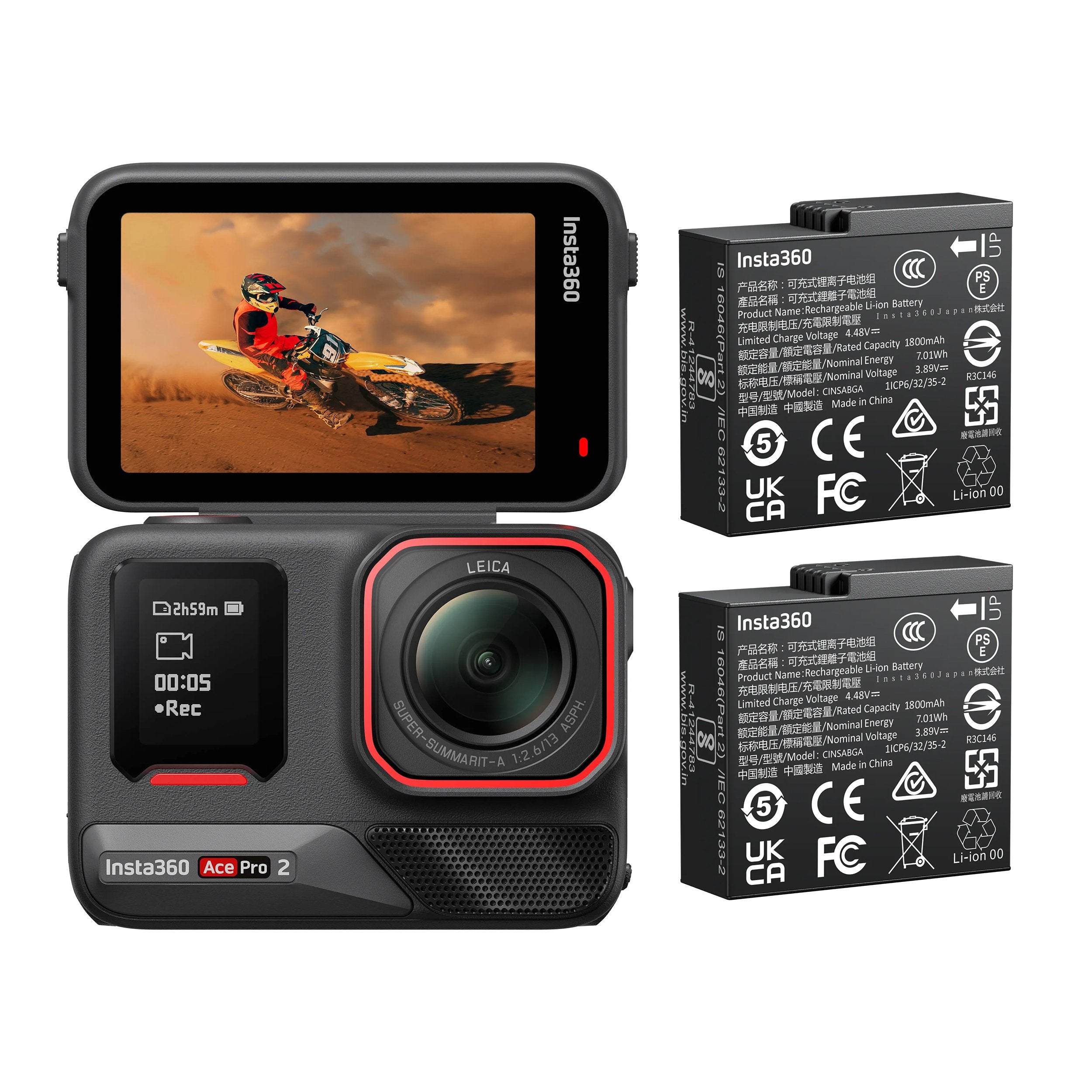 Insta360 Ace Pro 2 Action Camera – high-performance 360° action camera with dual lenses, 8K video capture, and advanced stabilization for immersive content creation.