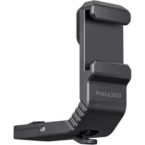 Insta360 Cold Shoe for Ace and Ace Pro cameras, made from lightweight and durable aluminum alloy weighing 12.9g, designed for secure mounting of microphones or lights via the Quick Release Mount with easy slide-on installation and strong locking button for stability