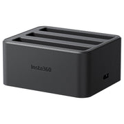 Insta360 Fast Charge Hub for X4 – compact charging station designed to quickly charge up to three X4 batteries simultaneously.