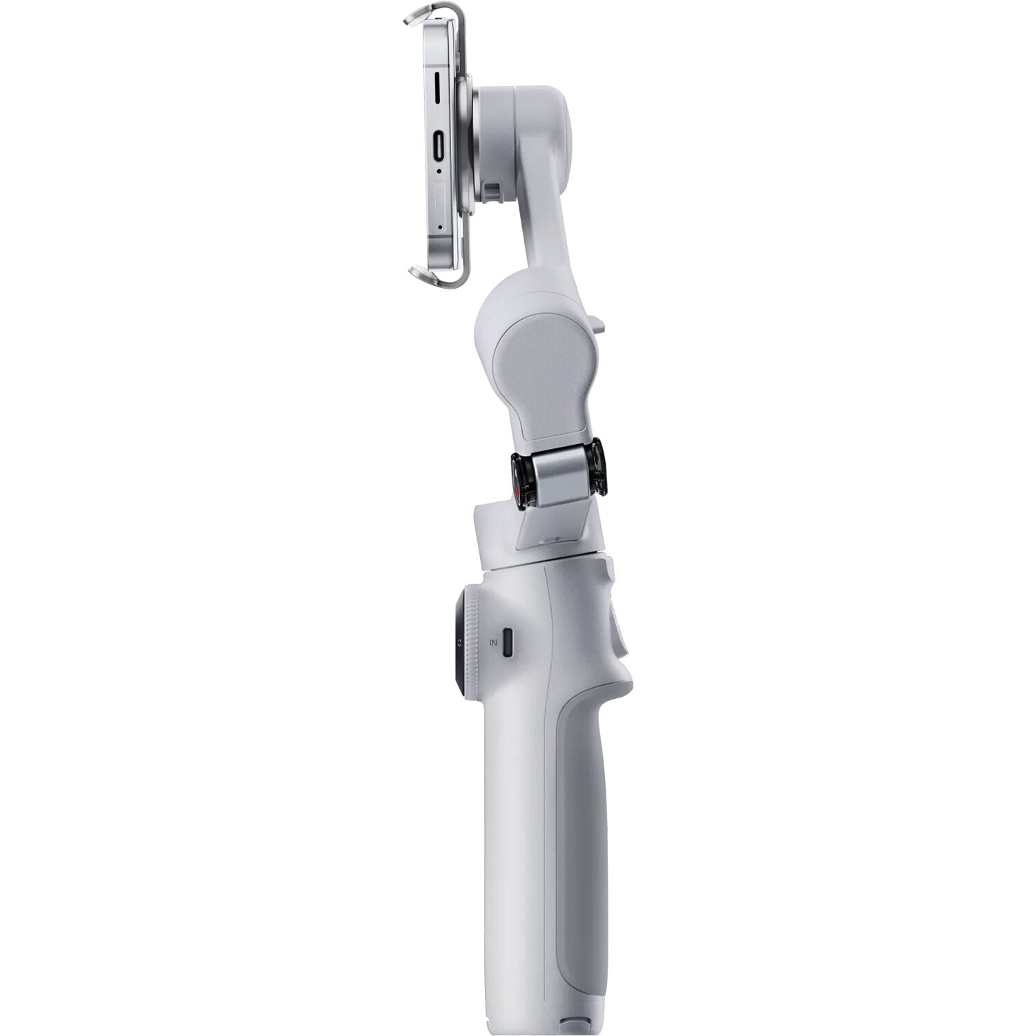 Insta360 Flow 2 Standard Bundle (Grey) featuring 3-axis gimbal stabilization, built-in selfie stick and metal tripod, advanced Deep Track 4.0 AI tracking with group, distance, and gesture tracking, smartphone and Apple Watch remote control, SmartWheel button, magnetic phone clamp, and up to 10-hour runtime.