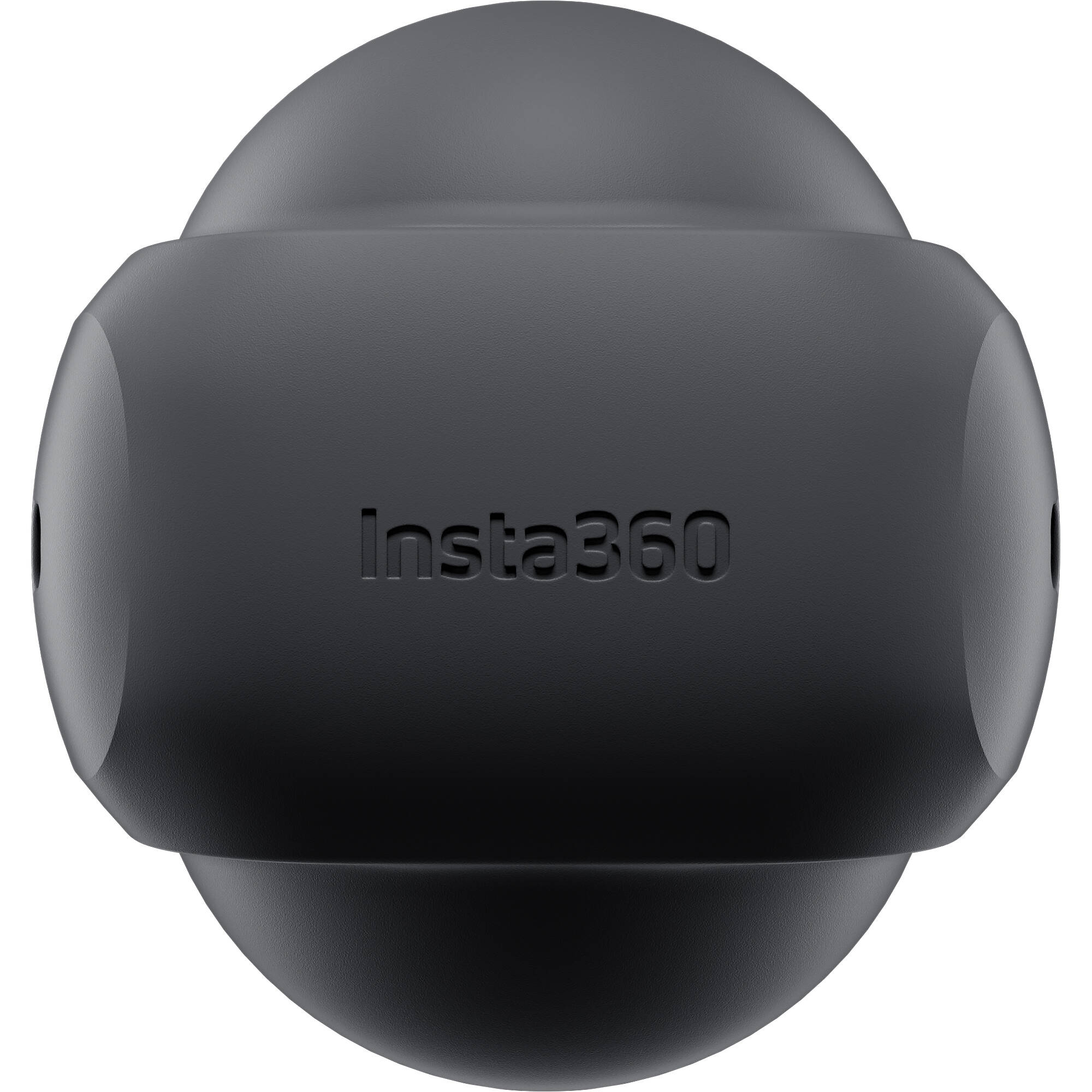 Black spherical camera with 'insta360' branding on a white background