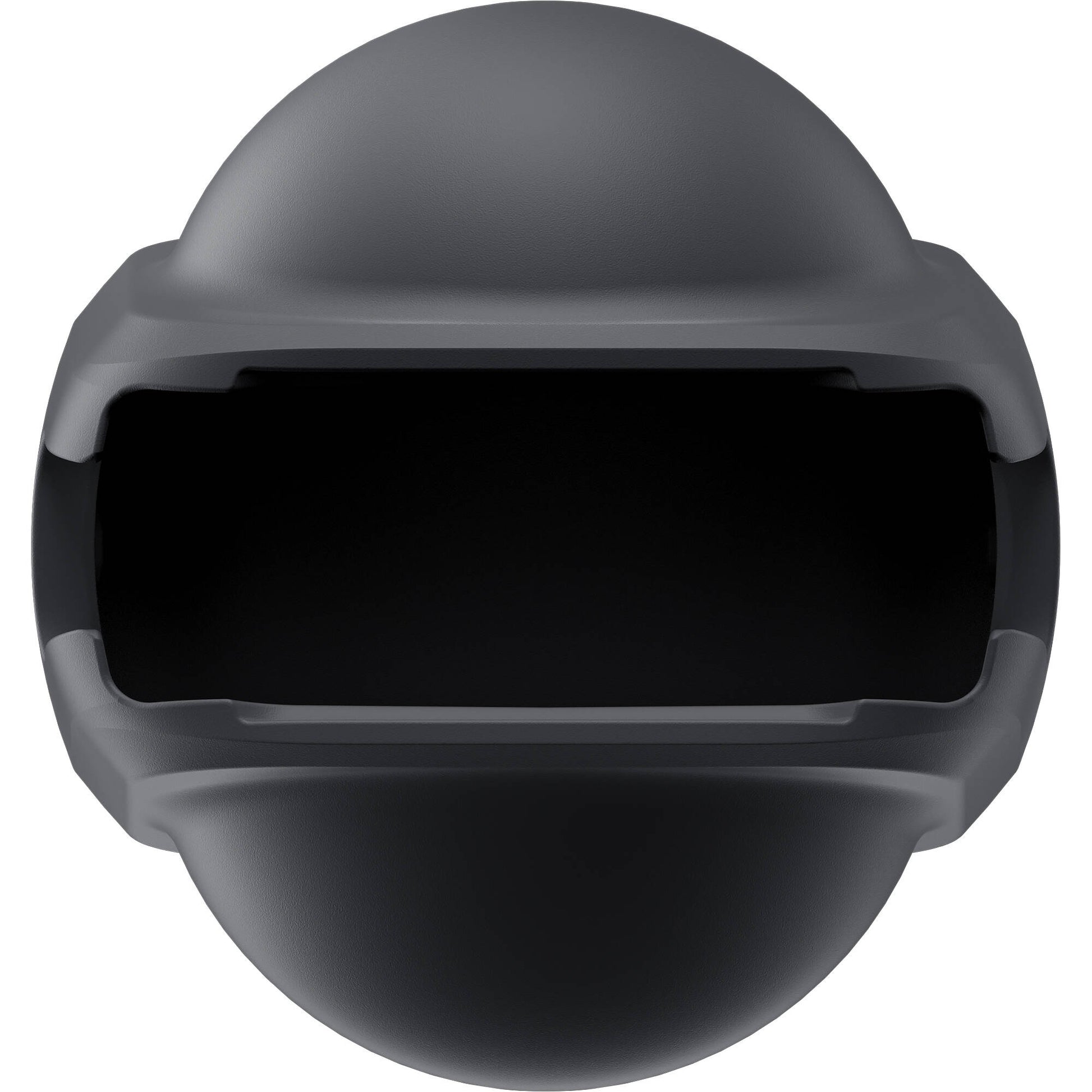 Black motorcycle helmet on a white background