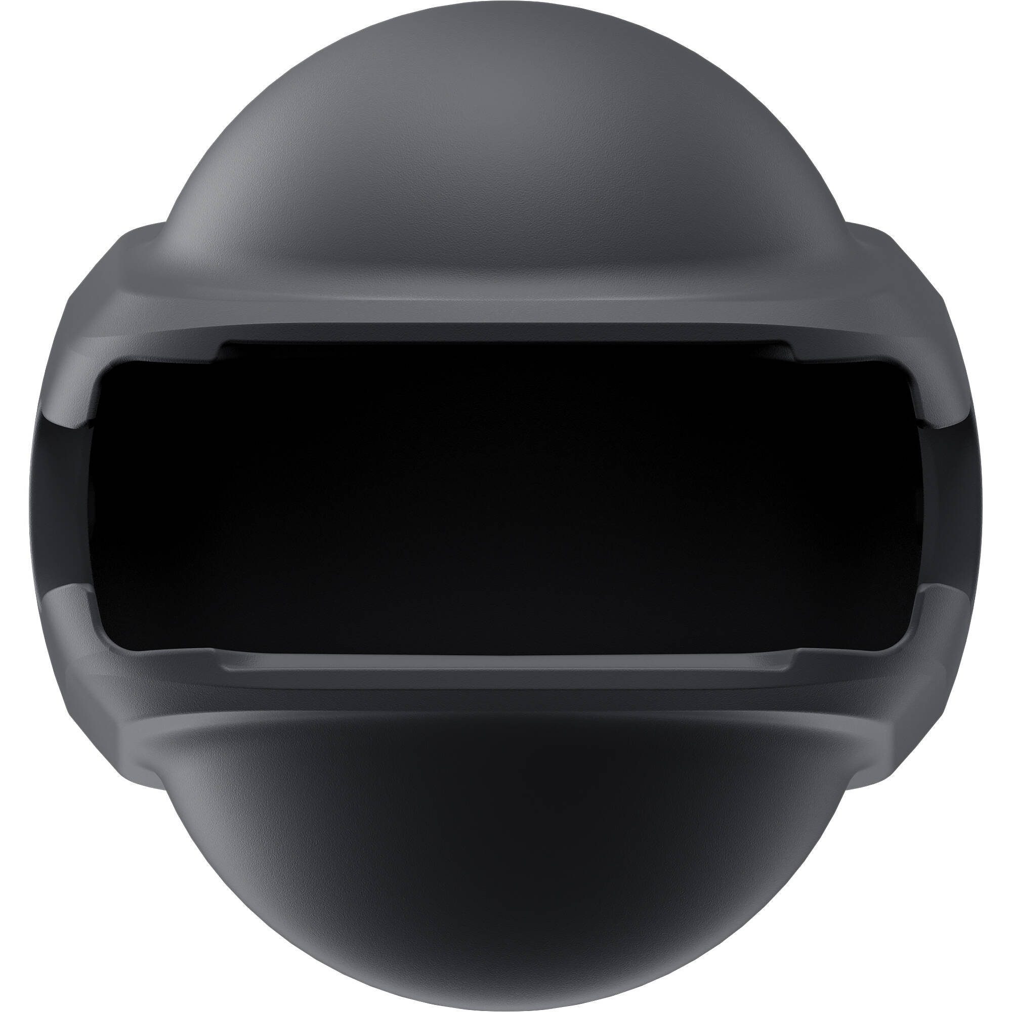 Black motorcycle helmet on a white background