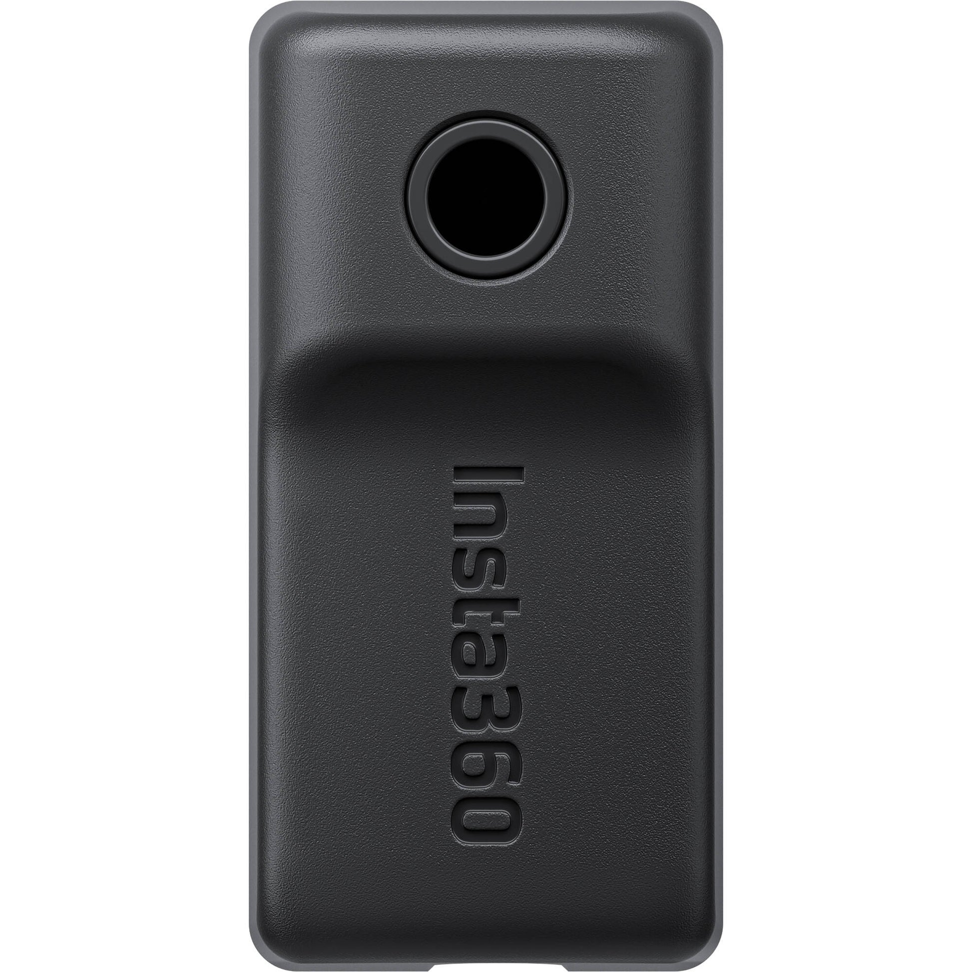 Black camera case with 'insta360' branding on a white background