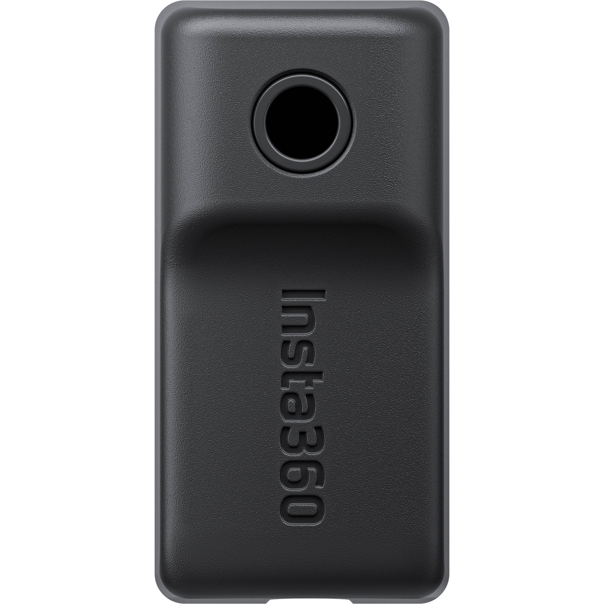 Black camera case with 'insta360' branding on a white background