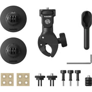 Insta360 Motorcycle Accessories Bundle with mounts for handlebars, helmets, and tail sections for dynamic riding footage.