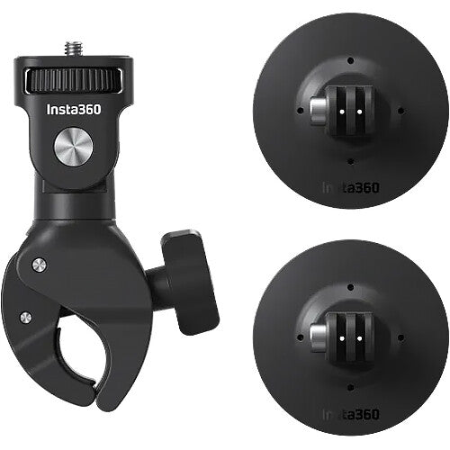 Insta360 Motorcycle Accessories Bundle with mounts for handlebars, helmets, and tail sections for dynamic riding footage.