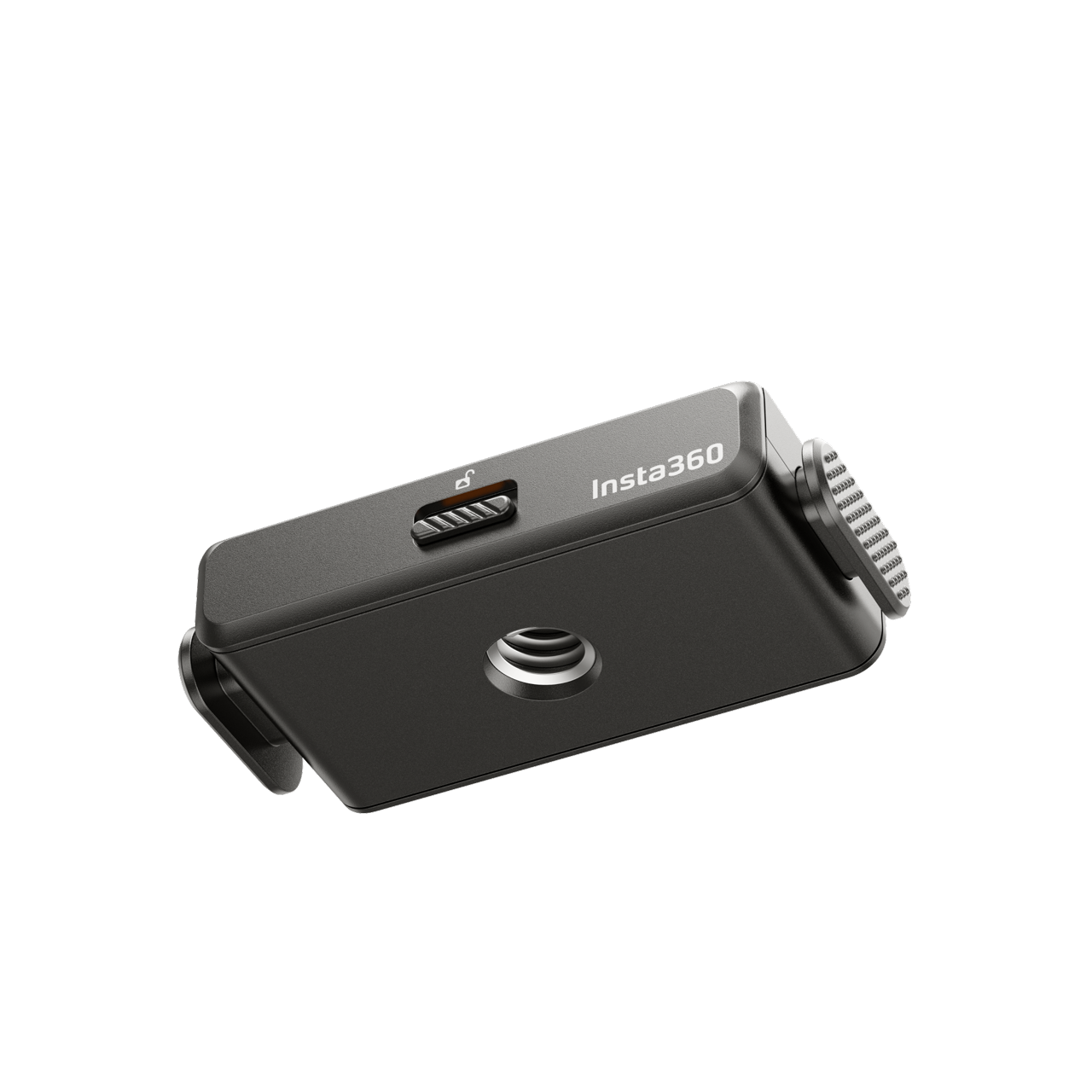 Ultra-thin magnetic quick release mount for Insta360 X5 with secure sliding lock, 1/4” tripod compatibility, designed to stay invisible in 360° shots and enable rapid camera changes.