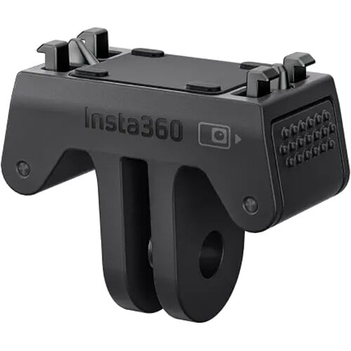 Magnetic 2-prong standard mount for Insta360 Ace and Ace Pro cameras, made of durable lightweight plastic for quick assembly and secure attachment to various accessories