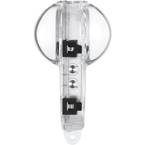 Insta360 X3 Invisible Dive Case waterproof to 50m (IPX8), with seamless 360° video capture, water refraction compensation, 2-prong mount, button access, and included anti-fog inserts.