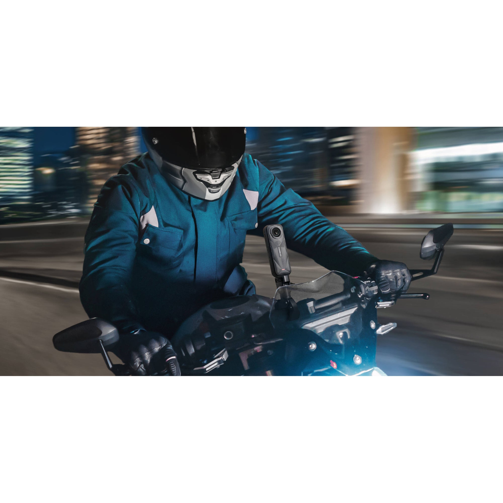 Experience the thrill of the road in 8K. The Insta360 X5 Motorcycle Bundle offers 360° capture, stabilisation, mounts, and invisible selfie stick shots.