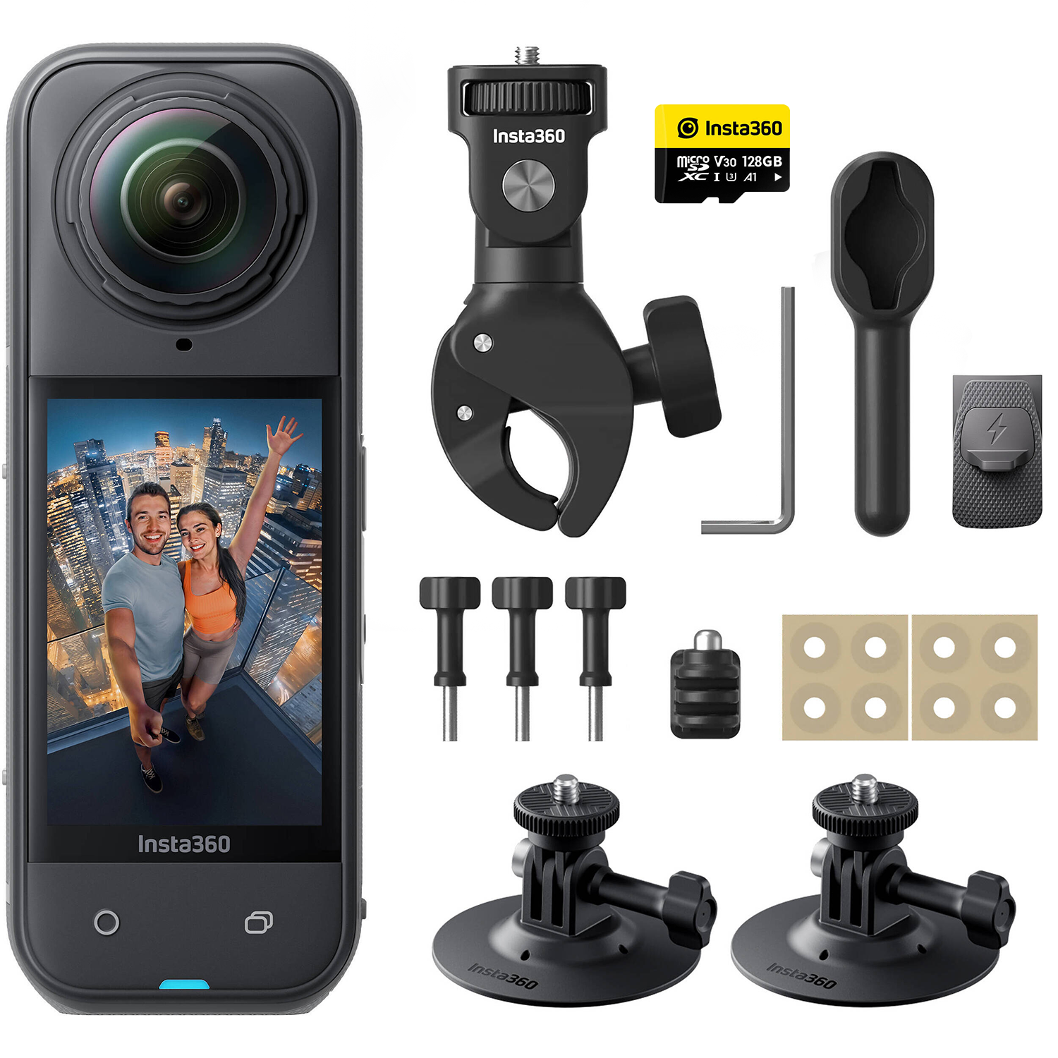 Experience the thrill of the road in 8K. The Insta360 X5 Motorcycle Bundle offers 360° capture, stabilisation, mounts, and invisible selfie stick shots.